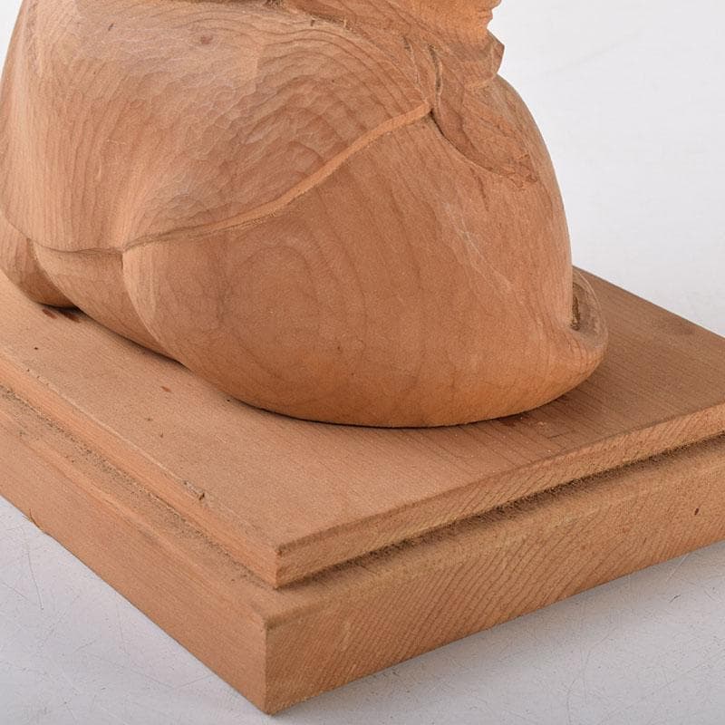 mi　仏教美術　木彫　普賢菩薩像　仏像　置物　共箱　V　7995