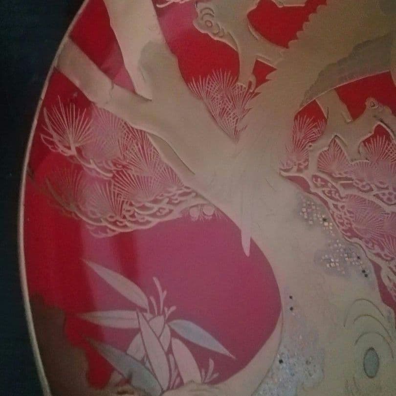 漆工芸　朱漆　金蒔絵　木盃⑦　江戸から明治時代　七組盃のひとつ