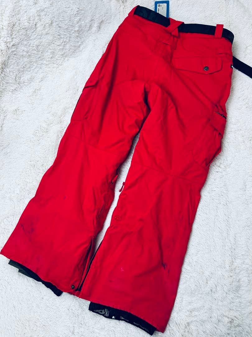 686 six eight six スノーボードウエア パンツ M 赤　スノボ