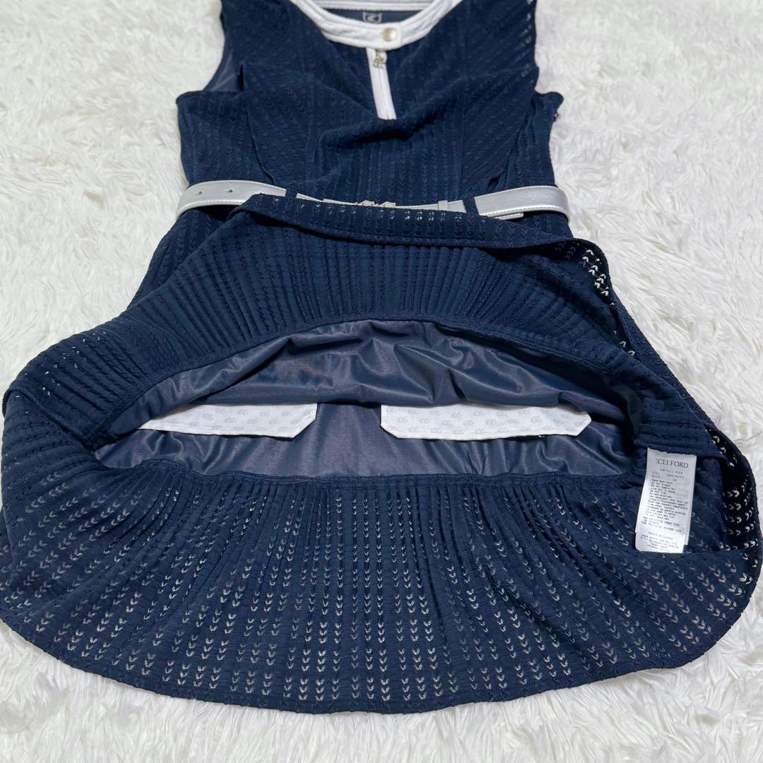 【極美品】完売品 CELFORD GOLF フリルワンピース ベルト 3点セット