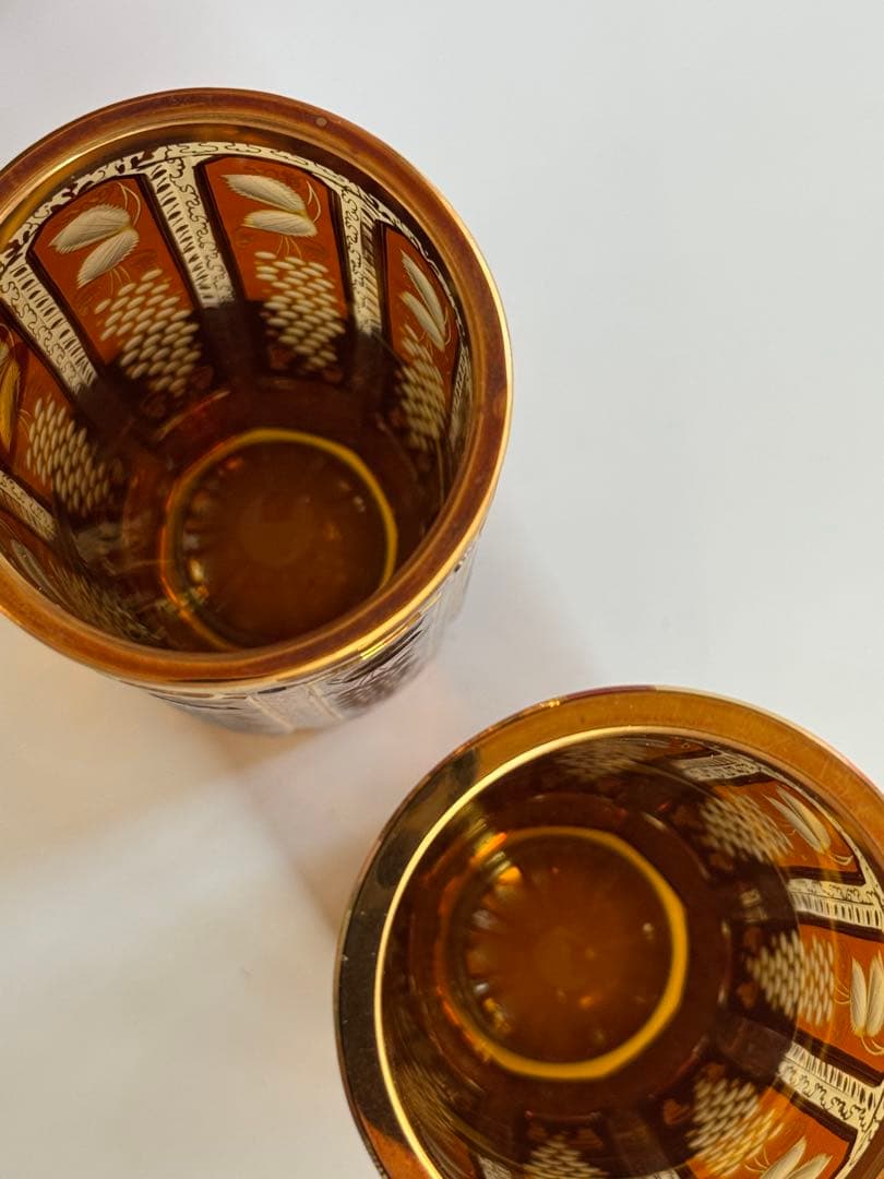 ボヘミアンクリスタル　エーゲルマン　 グラス2個セット