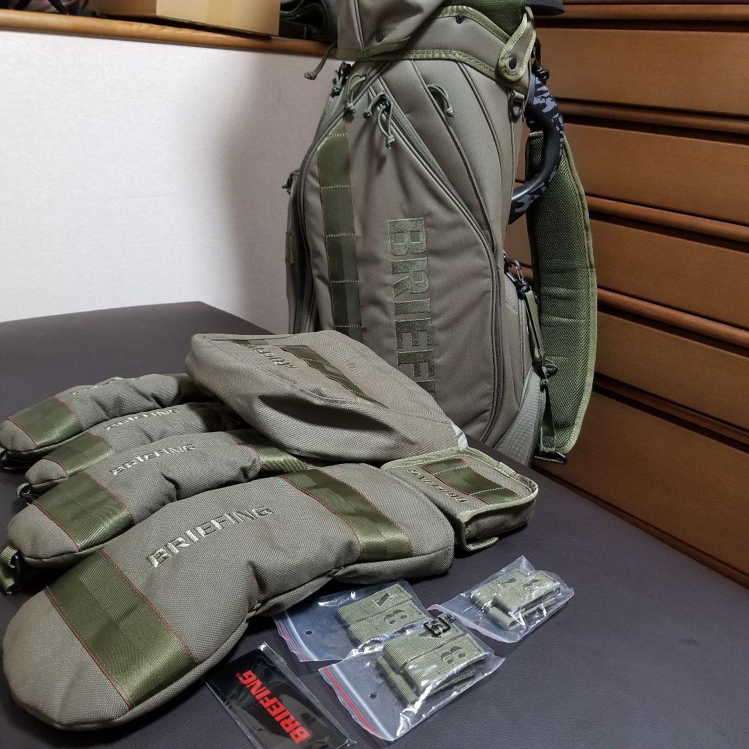 BRIEFING 最新型キャディバッグ レンジャー グリーン ヘッドカバー付