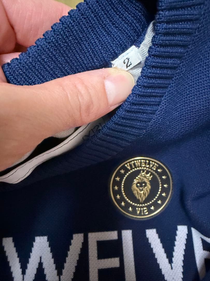 V12 ドリッププリント ニットセーター L used