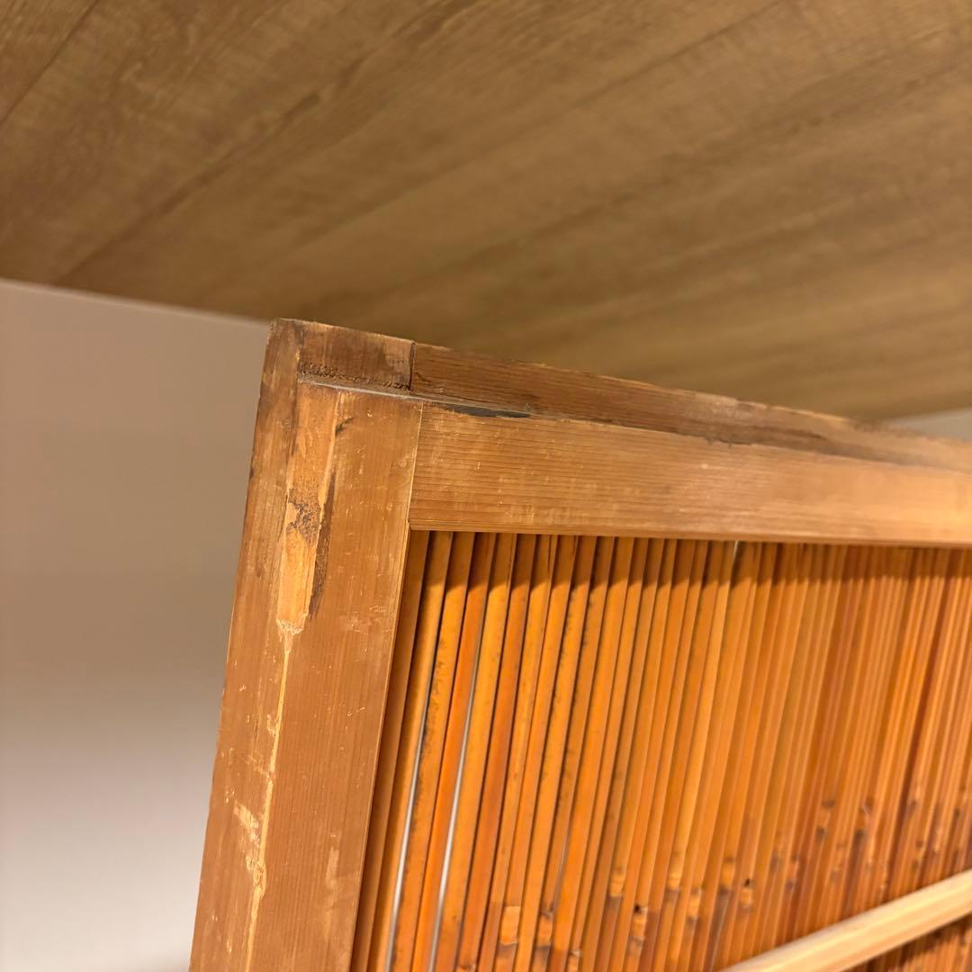 古い建具 1枚 簾戸 すど 葦戸よしど 夏障子 御簾戸 1/4