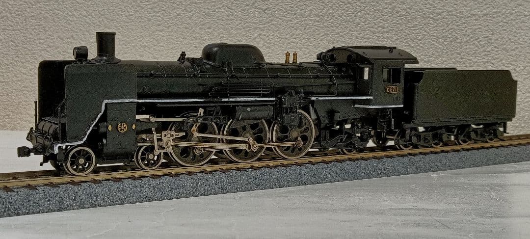 HO、 アダチ Ｃ57蒸気機関車、モーター交換、メンテナンス済