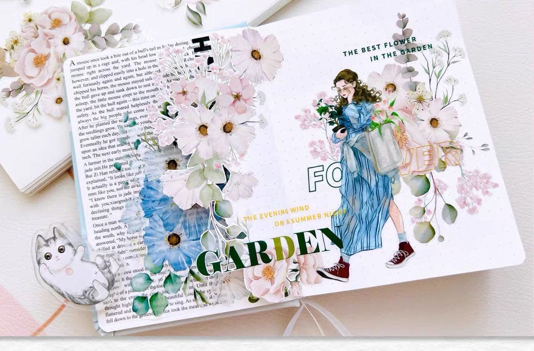 WT《花梢月树》海外マスキングテープ　マステ 【1324】