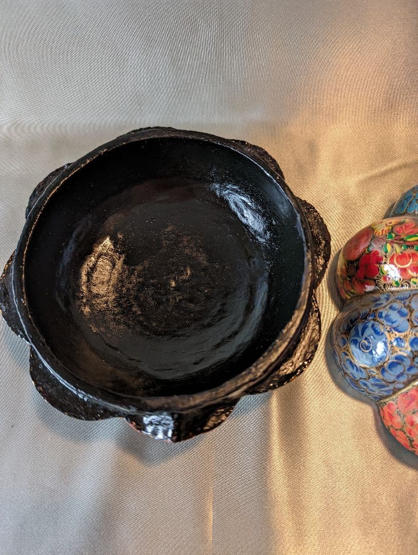 カシミール ペーパーマシュ 蓋付き 小鉢