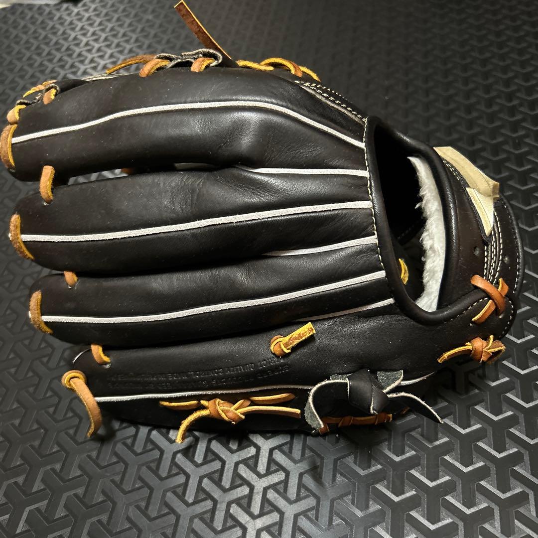 あ*ち様 Mizuno 野球グローブ 黒 レザー