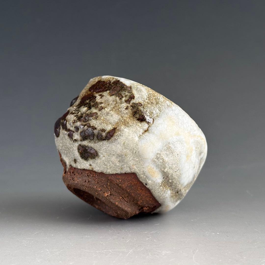 酒器　ぐい呑み　清水保孝　鉄絵　亀遊文　共箱　京焼　父：清水卯一　現代陶芸