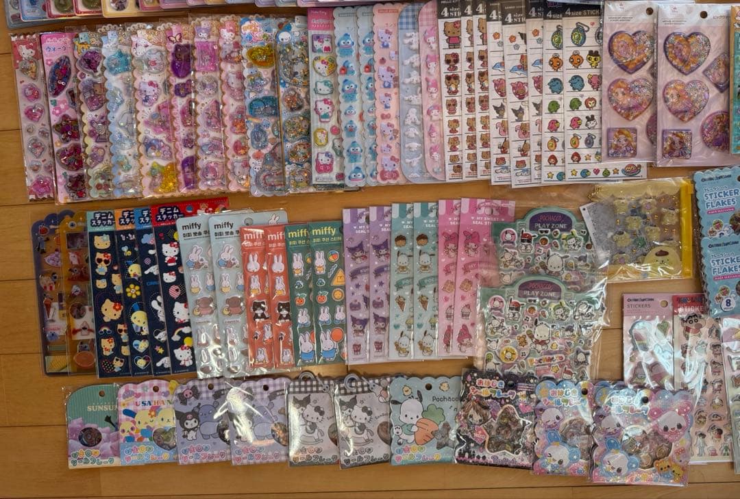 ボンボンドロップシール ディズニー サンリオ オリジナル まとめ売り 165枚