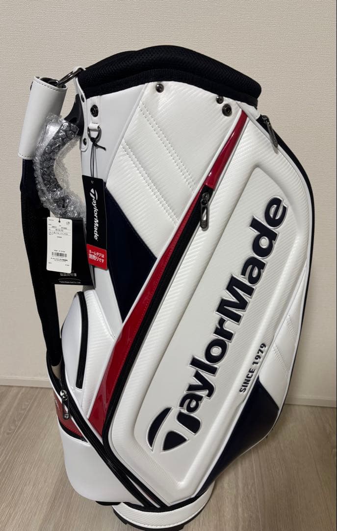 新品未使用品！キャディバッグ WH/NA/RD　UN033