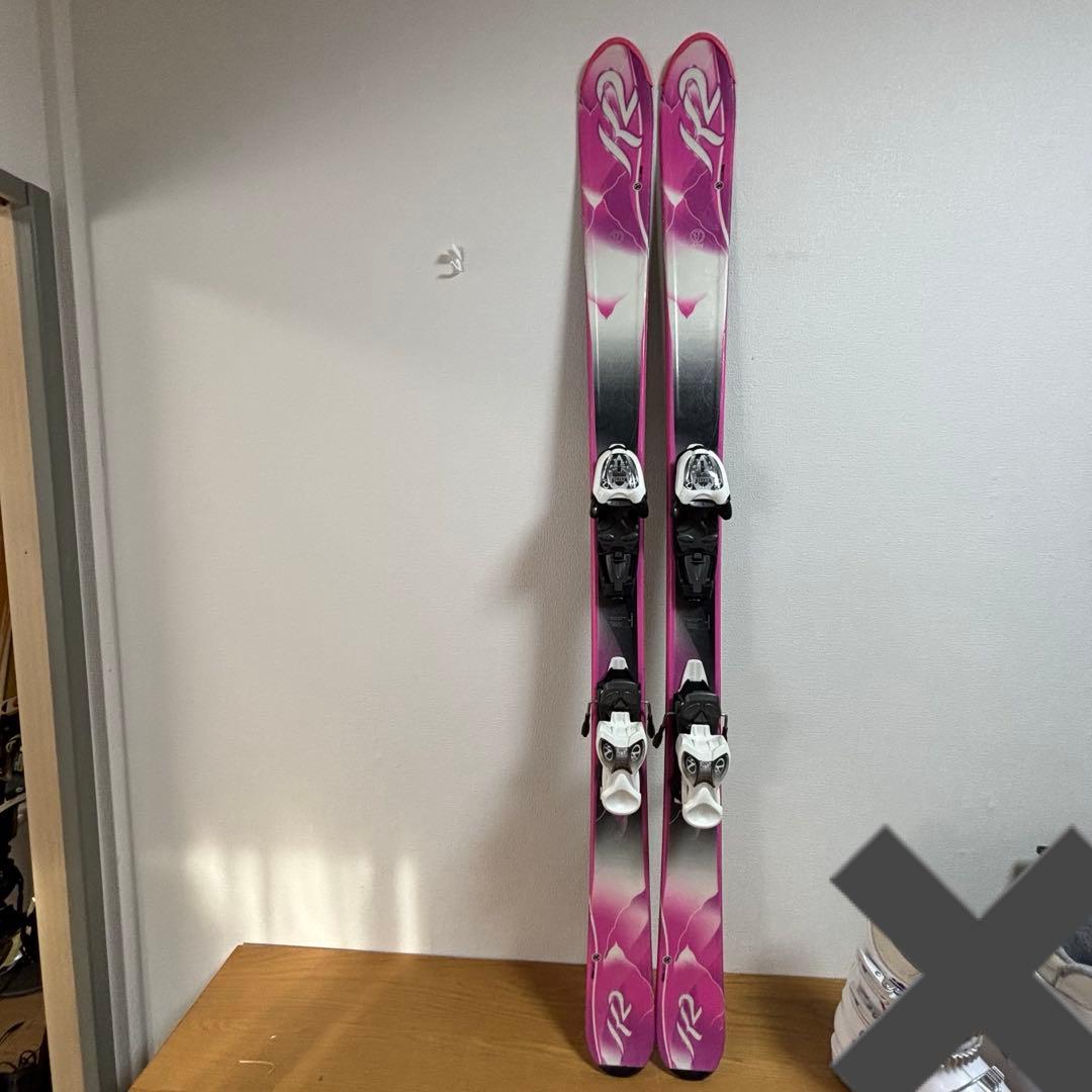 ジュニアスキーセット　K2 136cm 24-24.5cm ストック付