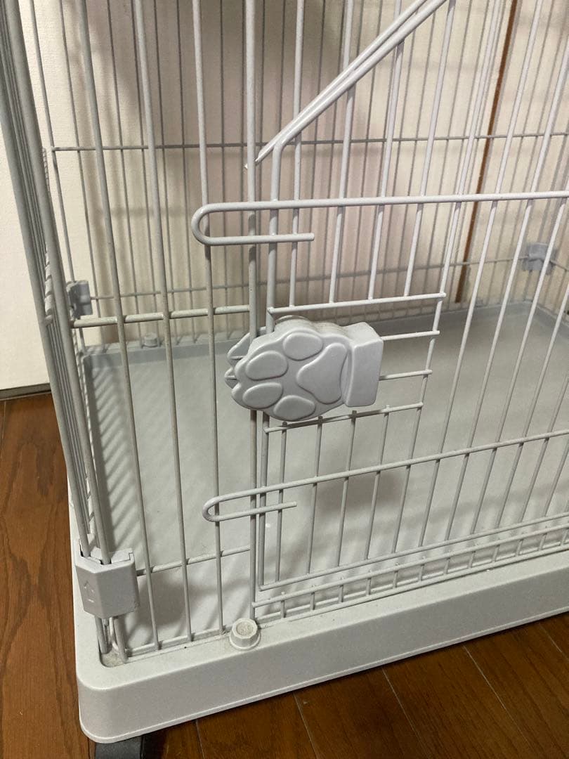 美品キャットケージ2段　キャスター付き