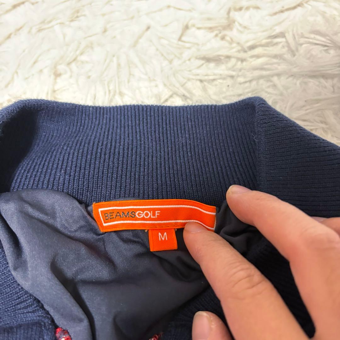 ビームスゴルフ ニットセーター ハーフジップ 蓄熱 ネイビー 防風 ゴルフ