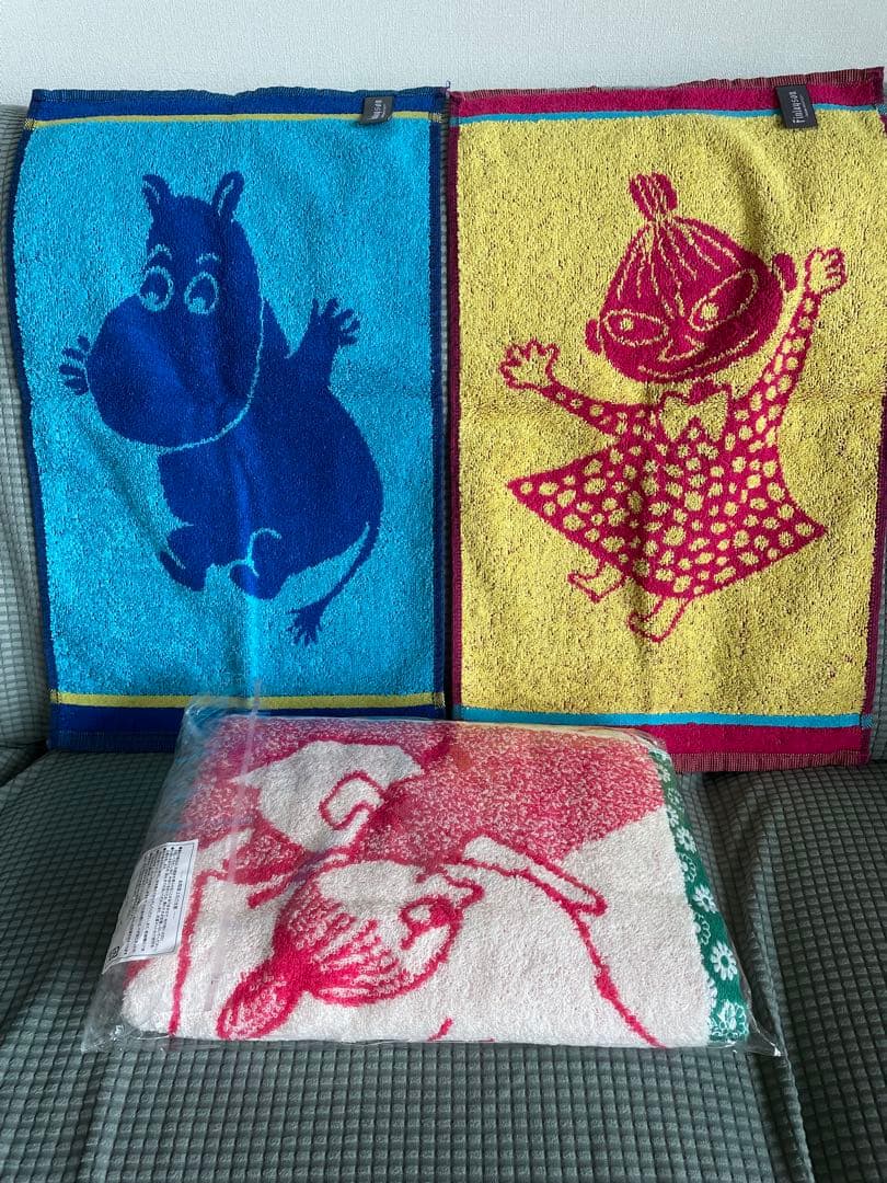 新品　未使用　フィンレイソン　タオル　ムーミン　バスタオル　ムーミン大行進