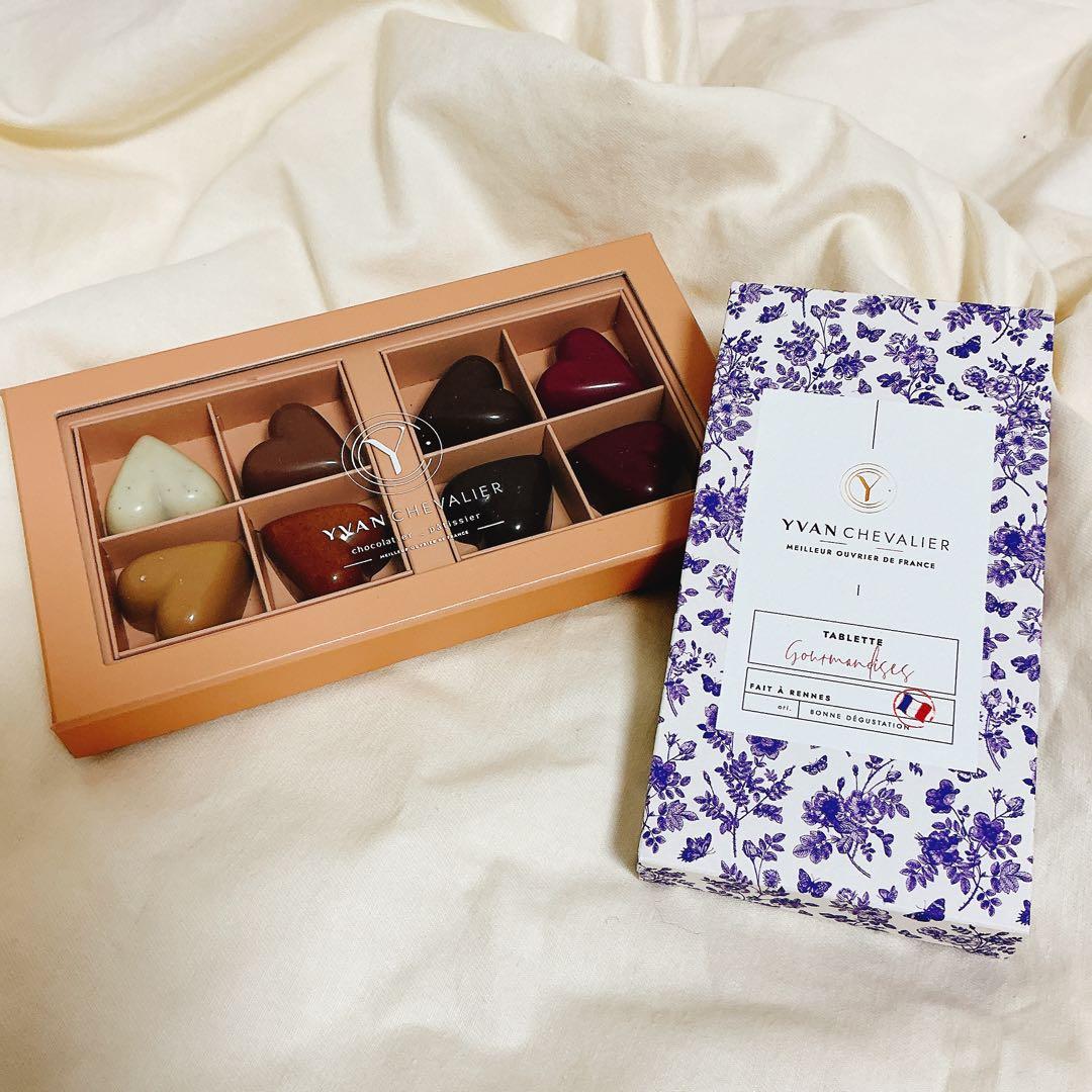 《イヴァン・シェバリエ》ハートボックス　タブレットギモーヴキャラメルノワール