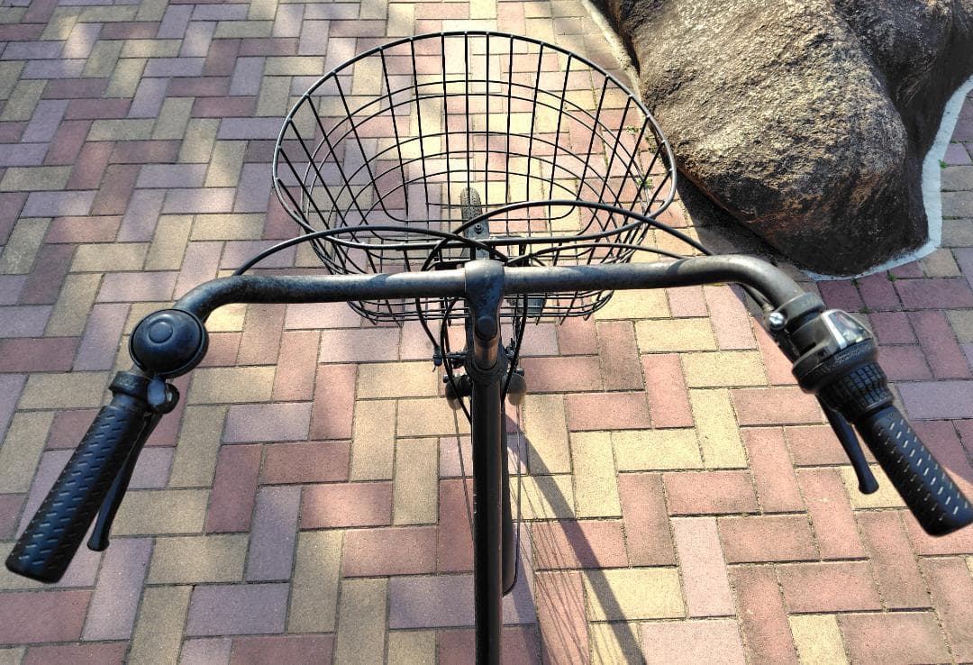 シティサイクル 27インチ 6段変速 LEDオートライト 黒ブラック