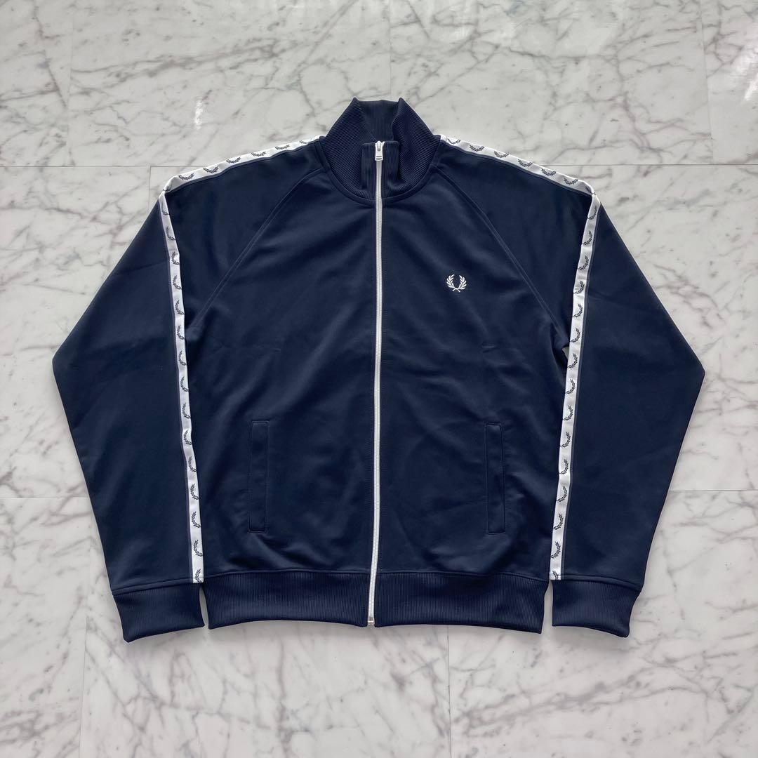 【美品】FRED PERRY トラックジャケット ネイビー ポルトガル製 Ｍ