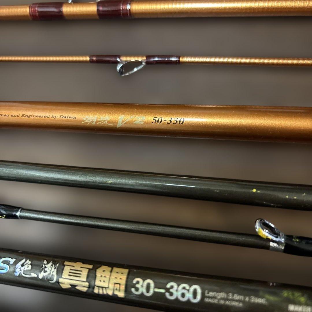 真鯛船竿 エギングロッド　投げ竿　6本セット