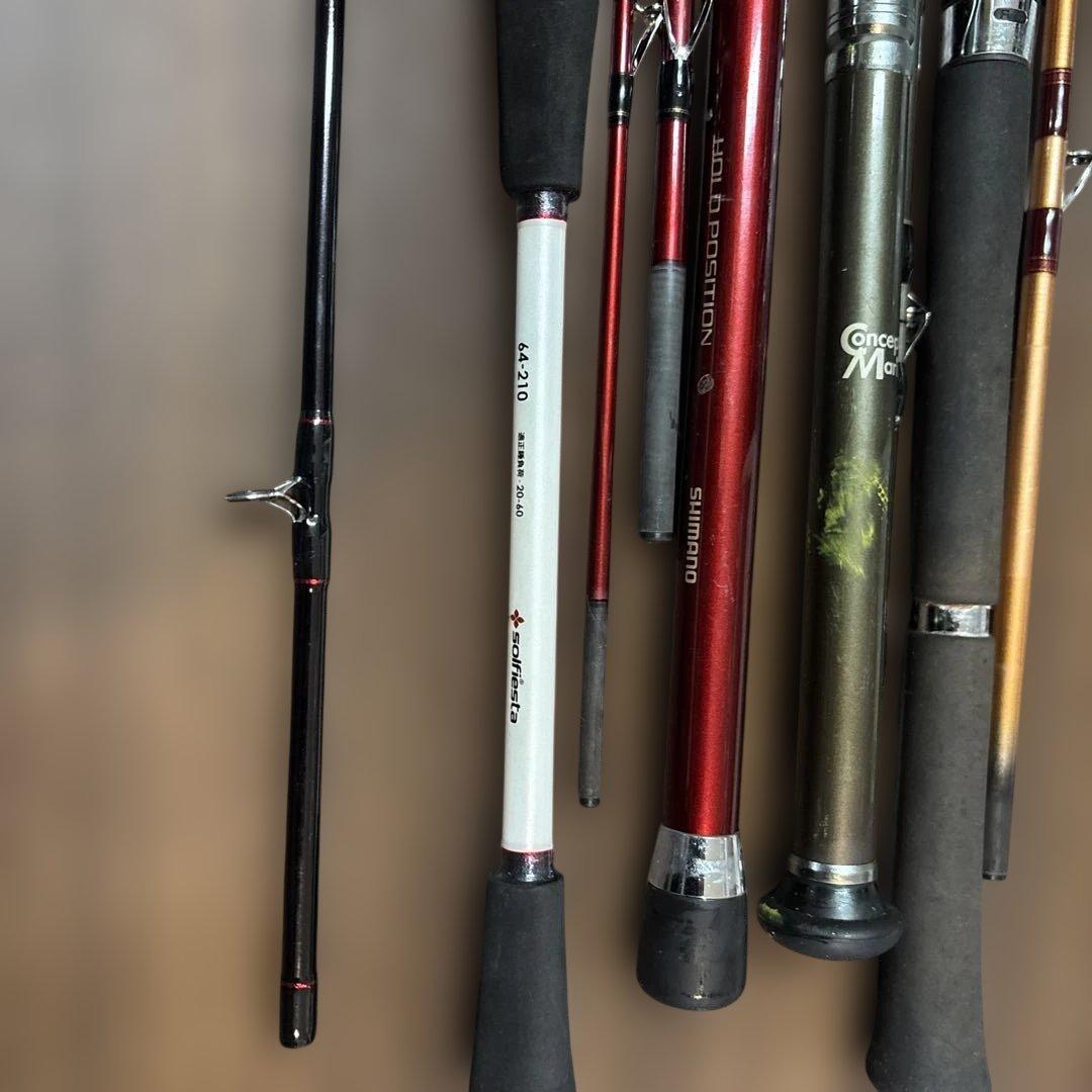 真鯛船竿 エギングロッド　投げ竿　6本セット