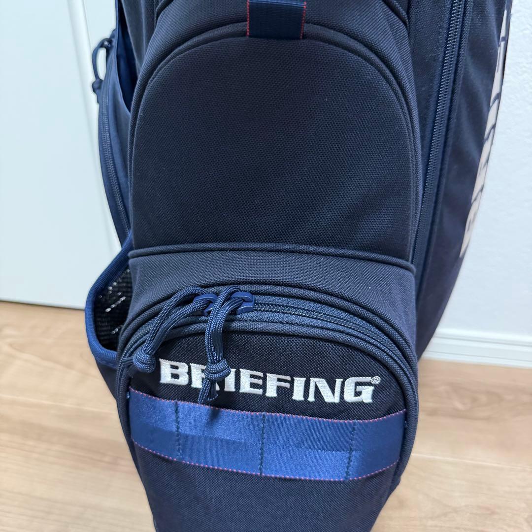 未使用に近い BRIEFING キャディバッグ ネイビー CR-04#02