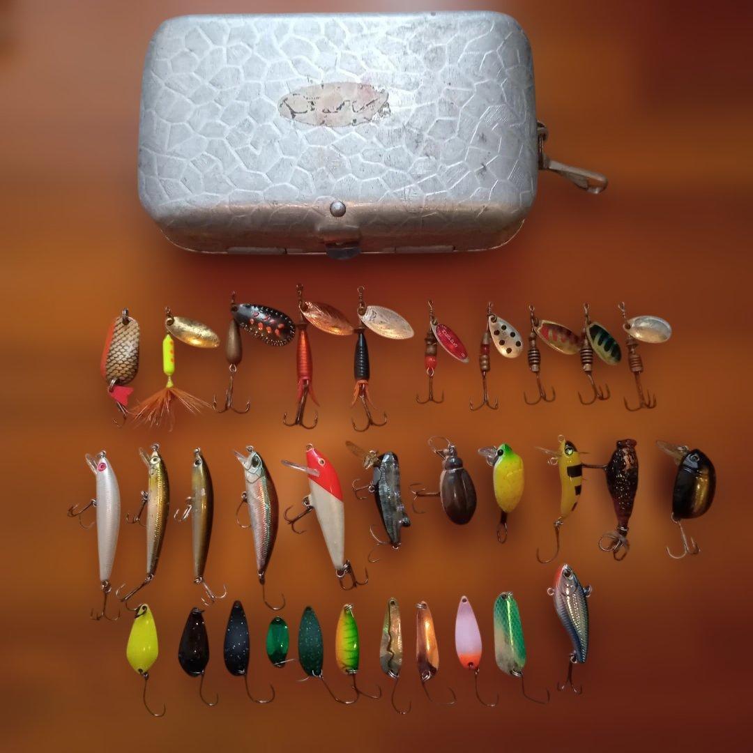 オールド　アムコタイプボックス付き渓流ルアーセット