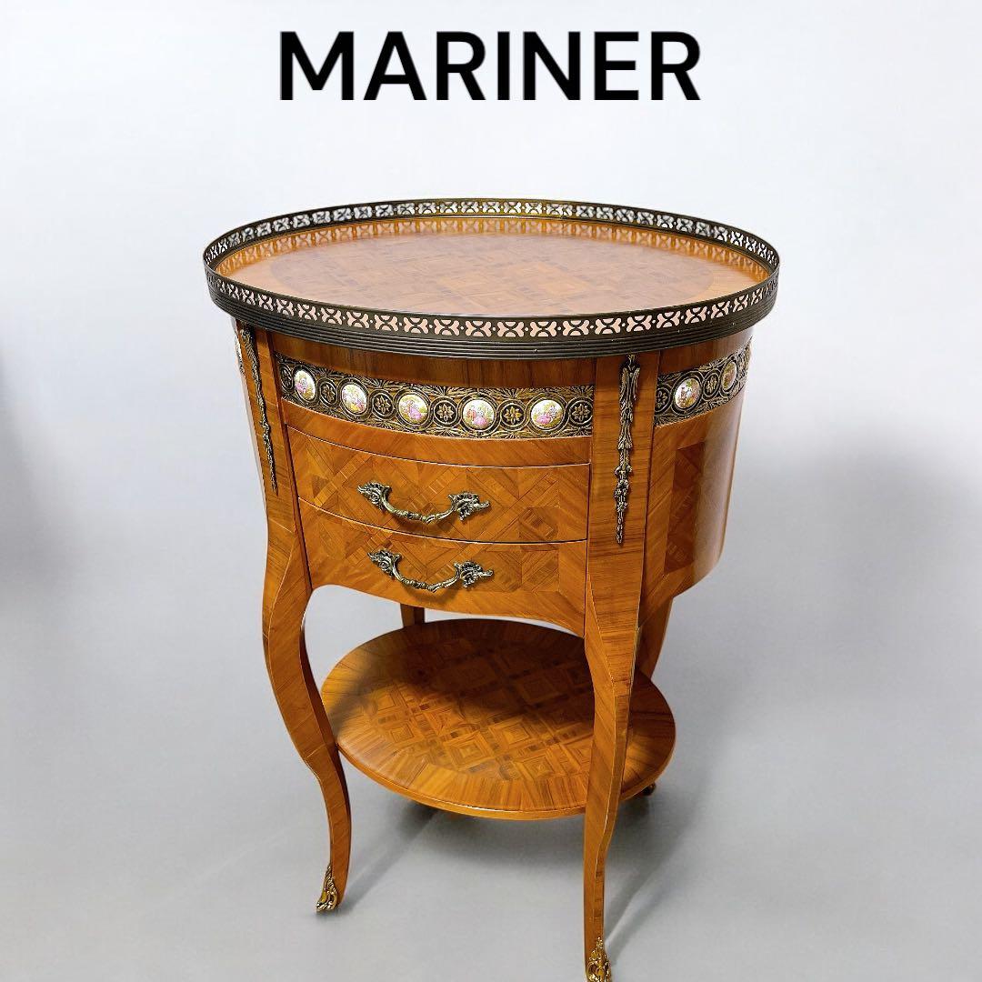 最高級 スペイン家具 マリネール コンソールチェスト 寄木細工 マホガニー材