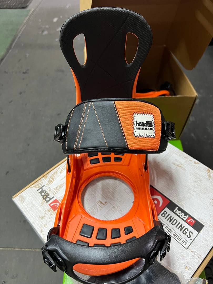 オレンジ スノーボード ビンディング Mサイズ