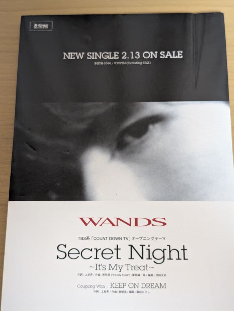 超希少　激レア　WANDS Secret Night 　スタンド型　ポスター