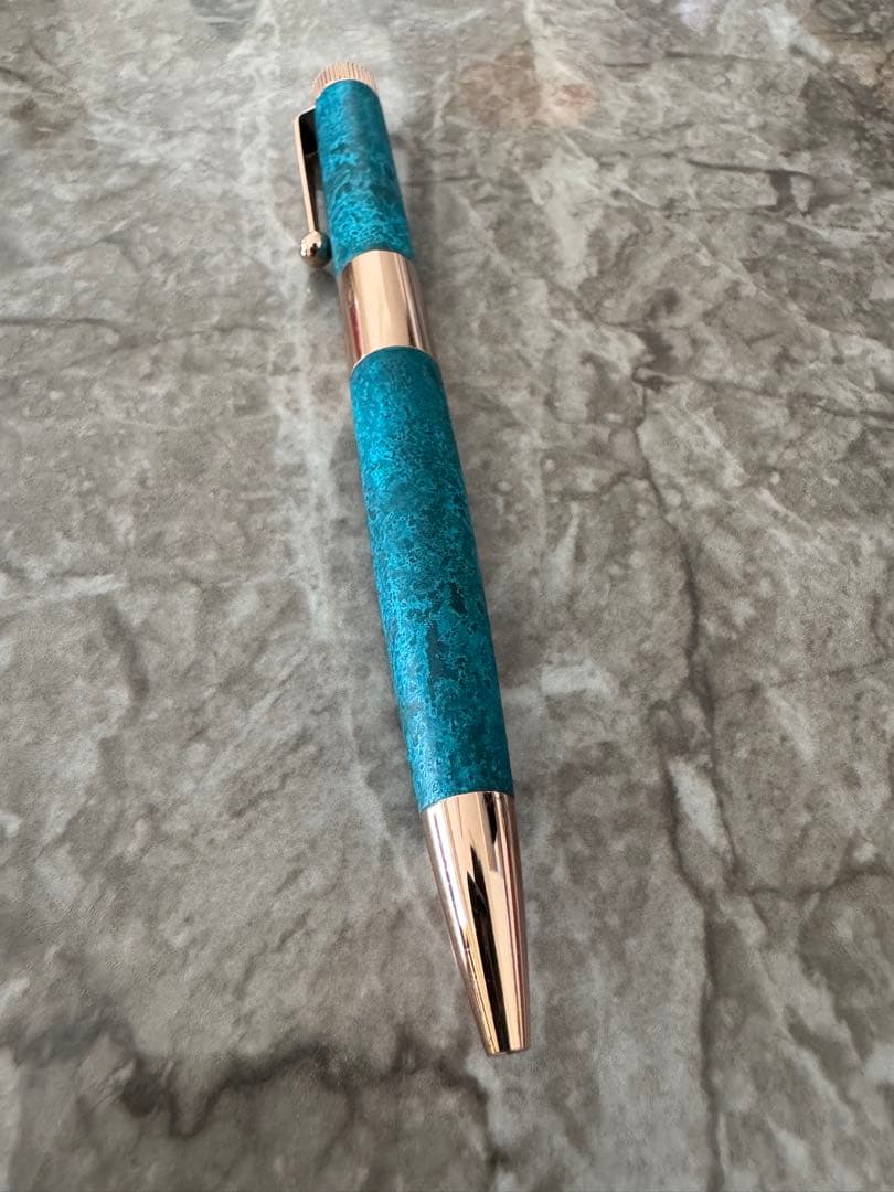 伊東屋　ロメオ ROMEO No.3 ボールペン 細軸 斑紋ガス青銅色