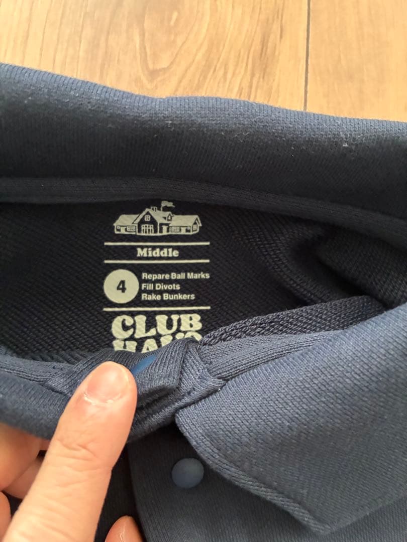 CLUBHAUS スウェットポロ　トレーナー　ネイビー　サイズM