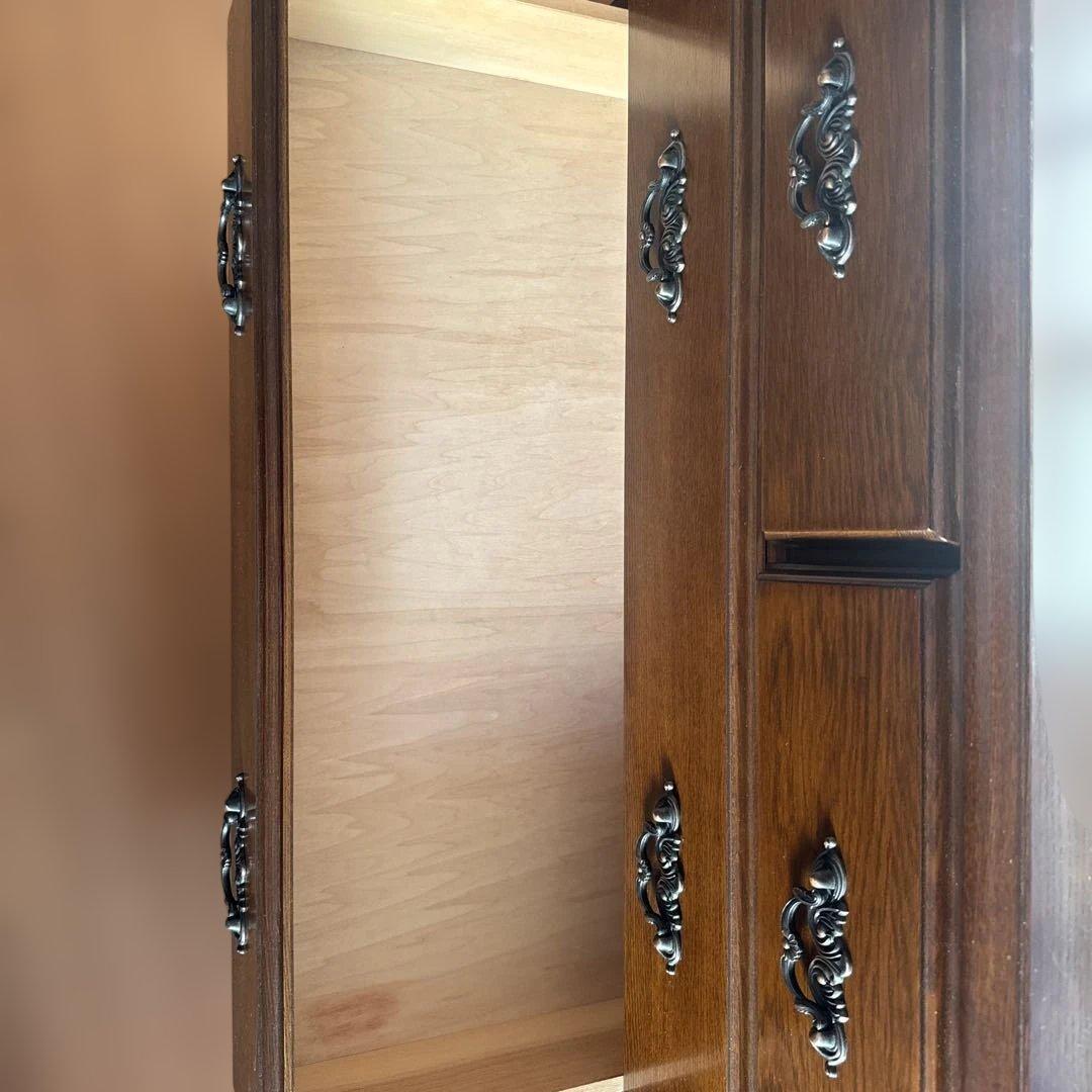 木製民芸箪笥 6引き出し ダークブラウン