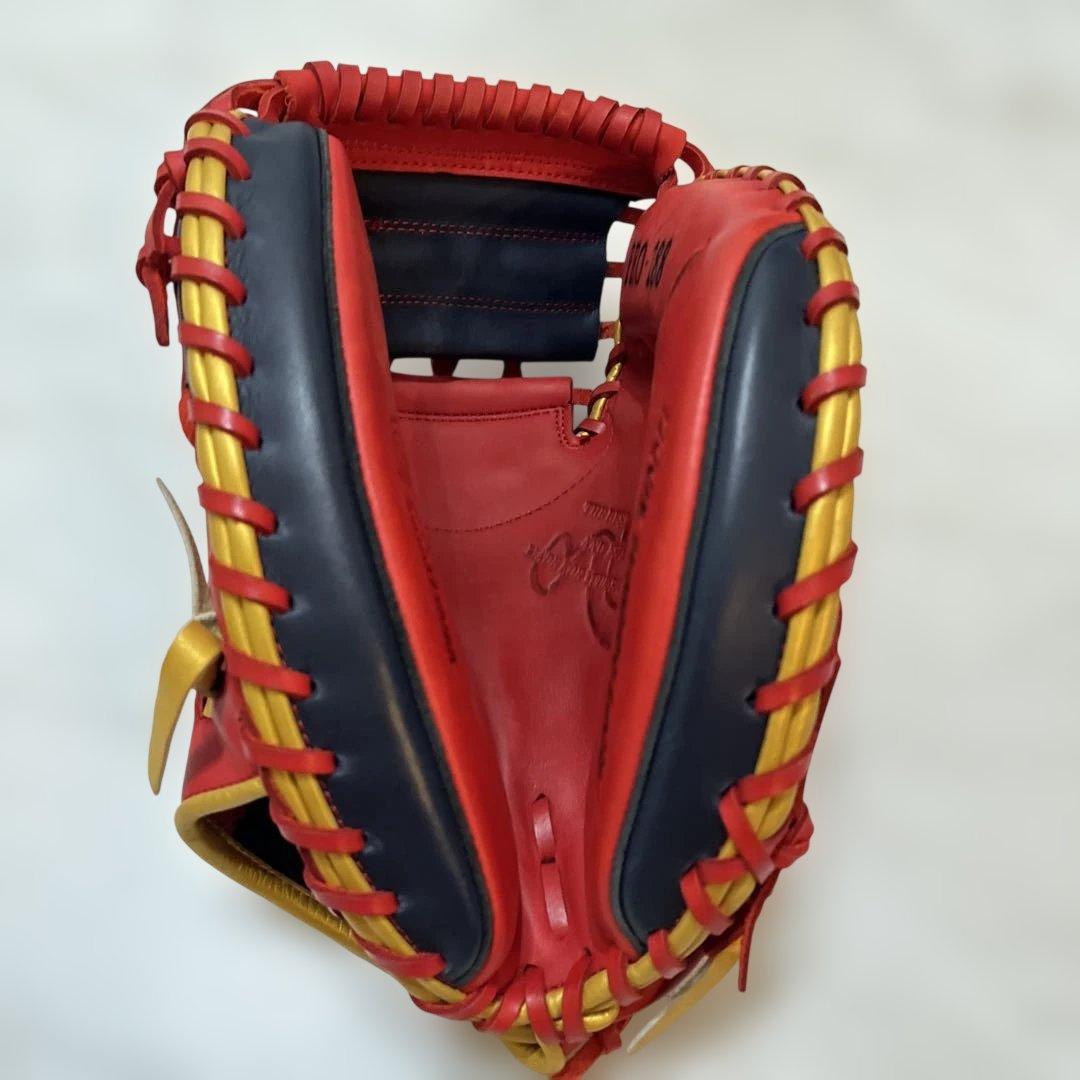 ハタケヤマ 軟式用 キャッチャーミット PRO-288 グローブ レッド