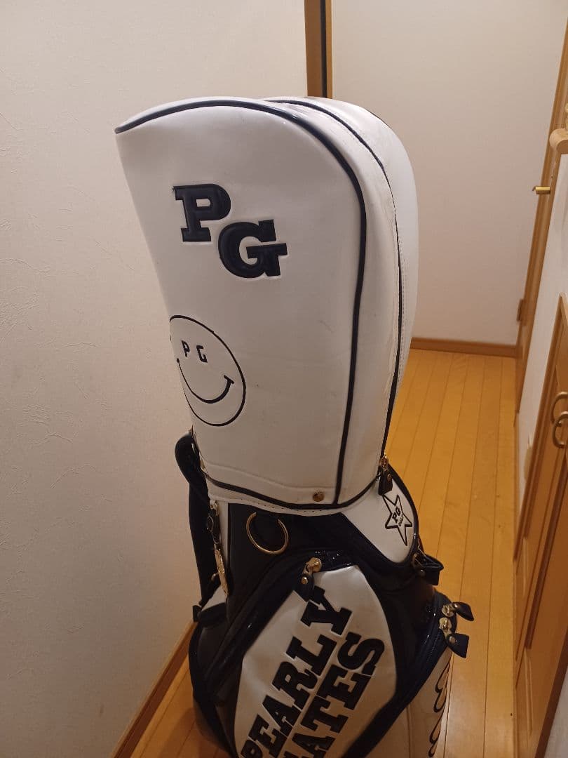 パーリーゲイツ キャディ バッグ スマイル89 ニコチャン エナメル ホワイト