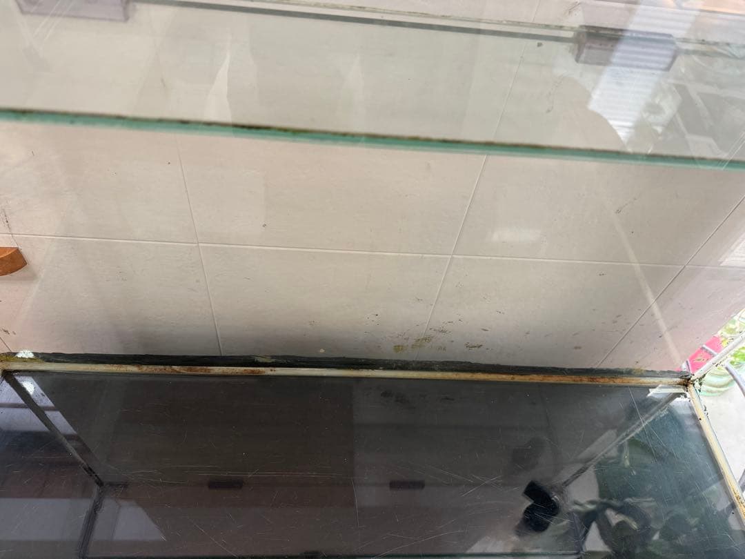 その1大型水槽 (ガラス水槽 オーバーフロー水槽　キャビネットセット)