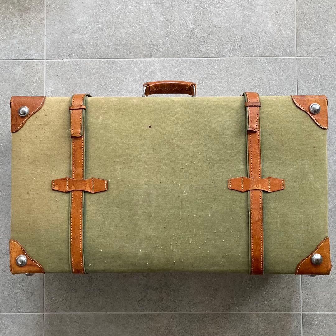 ヴィンテージ トランクケース トランクバッグ レトロ雑貨 古道具 グリーン