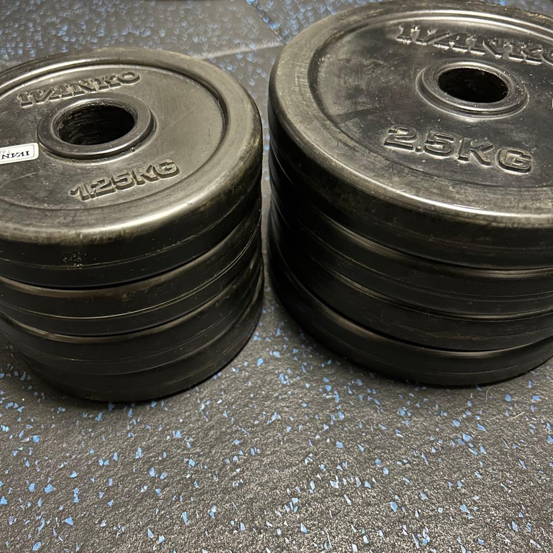 IVANKO イヴァンコ 28mmラバープレート2.5kg/1.25kg 8枚