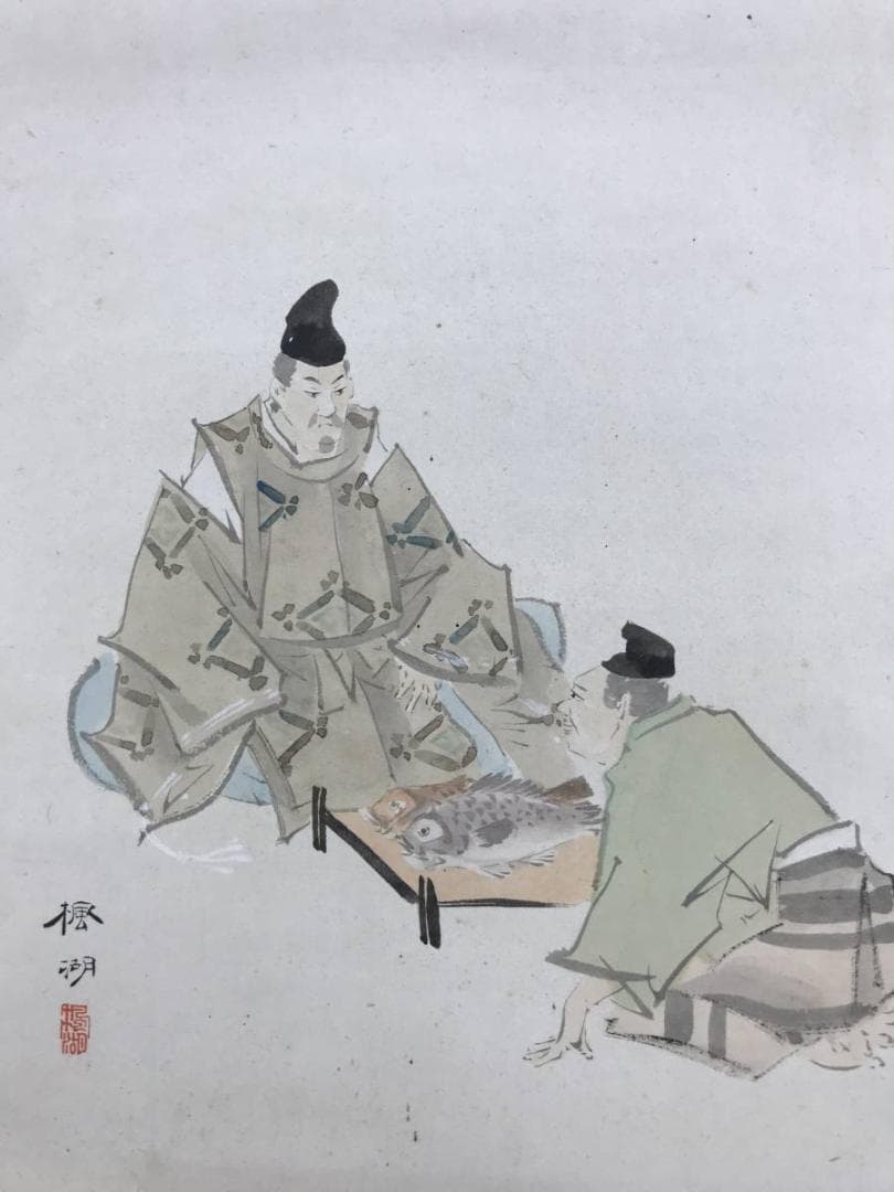 真作/川端玉章/松本楓湖/花鳥人物図/菊/狸図/美人図/名家伝来/AE-128