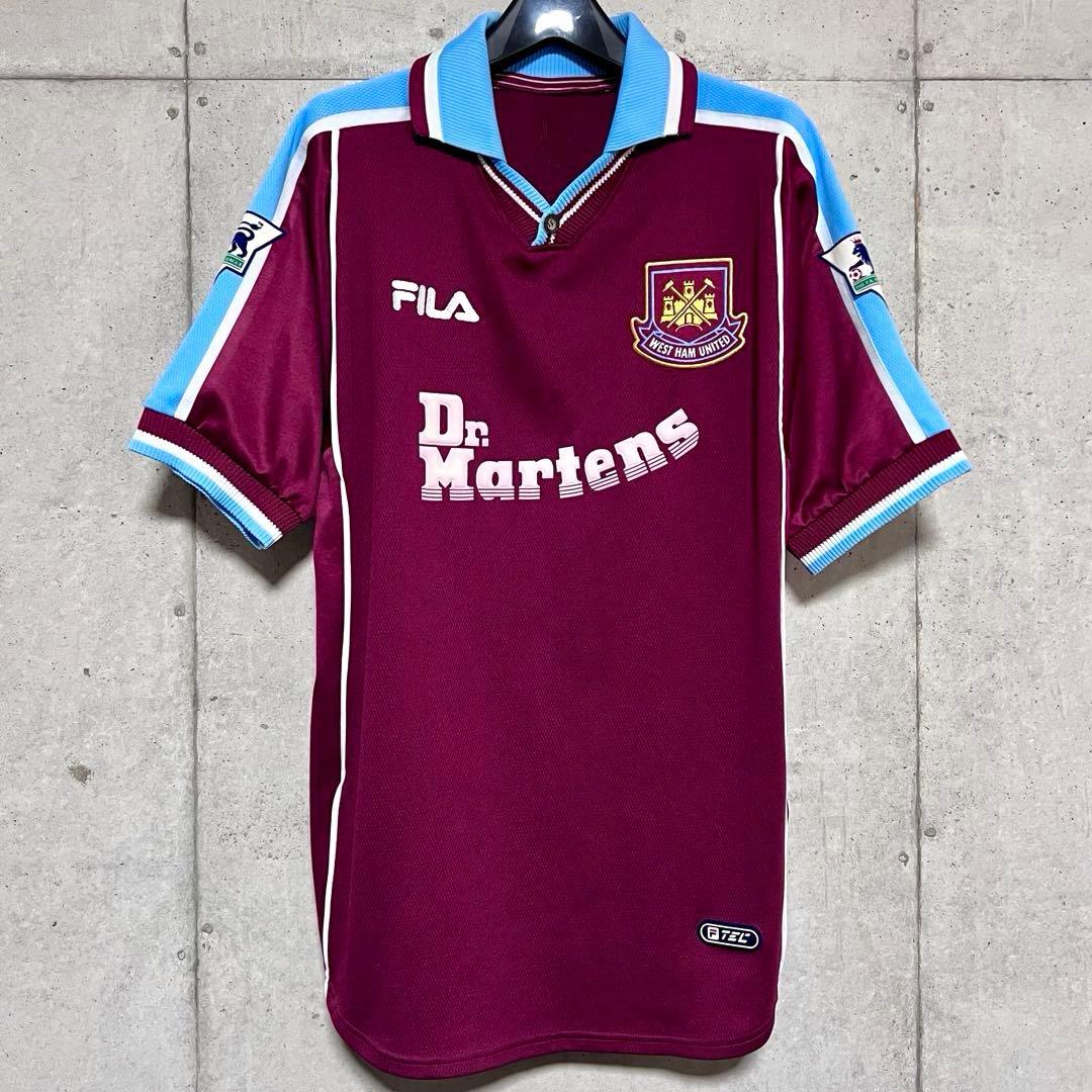 【当時物】99-01 ウェストハム ♯10 ディカーニオ【L-XL相当】ホーム