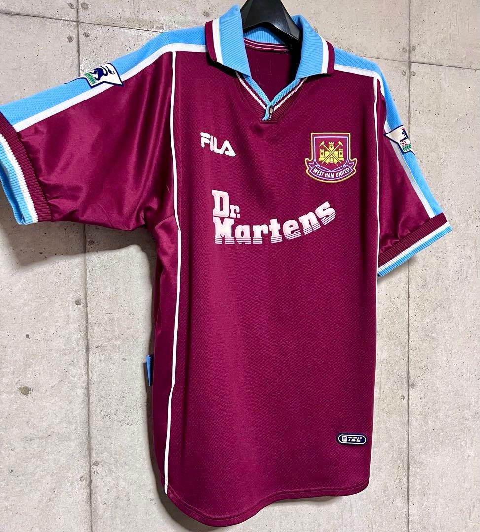 【当時物】99-01 ウェストハム ♯10 ディカーニオ【L-XL相当】ホーム