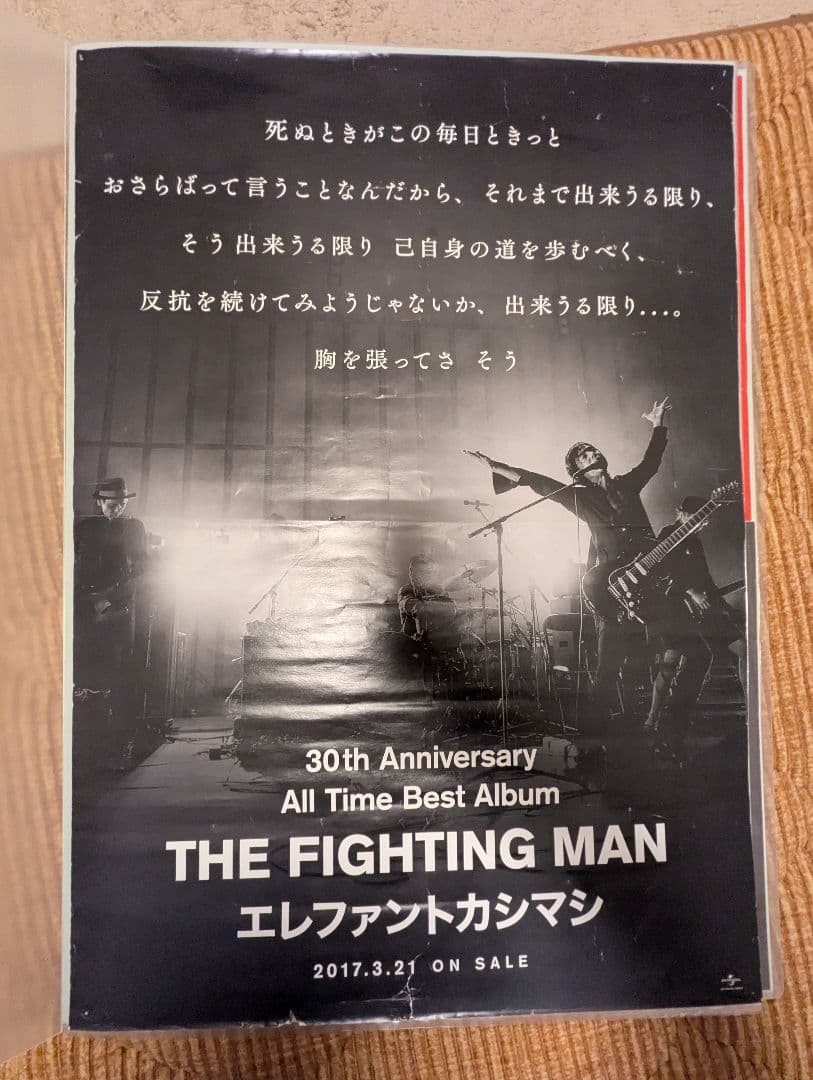 エレファントカシマシ　B2 リリックポスター　ガストロンジャー