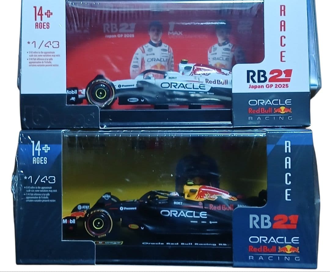 burago1/43クリアケース#22#1RedBull RB21日本GPセット
