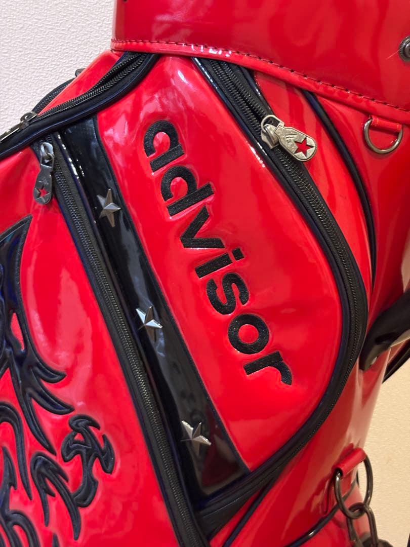 advisor ゴルフバック　キャディバック　赤