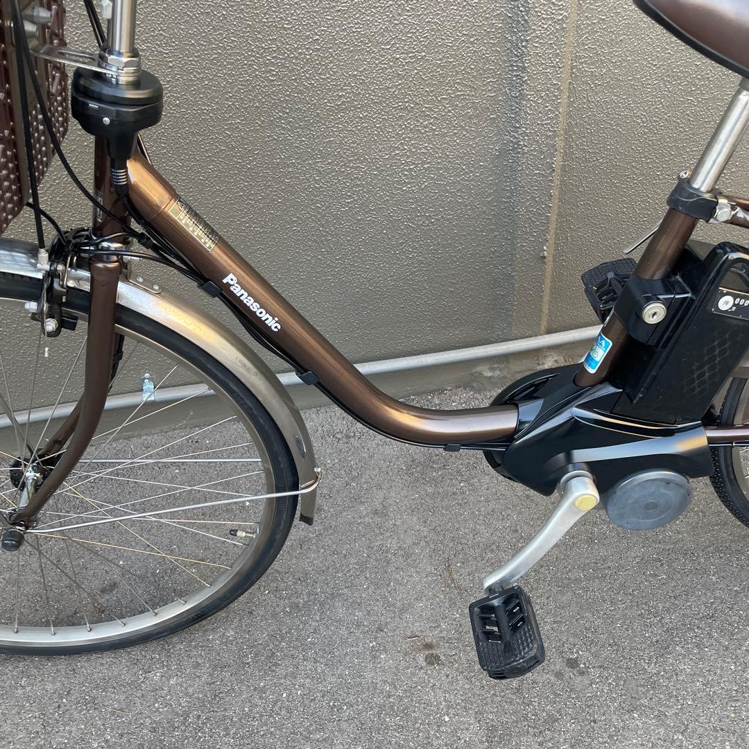 パナソニック電動アシスト自転車26インチ バッテリー16Ah ブラウン