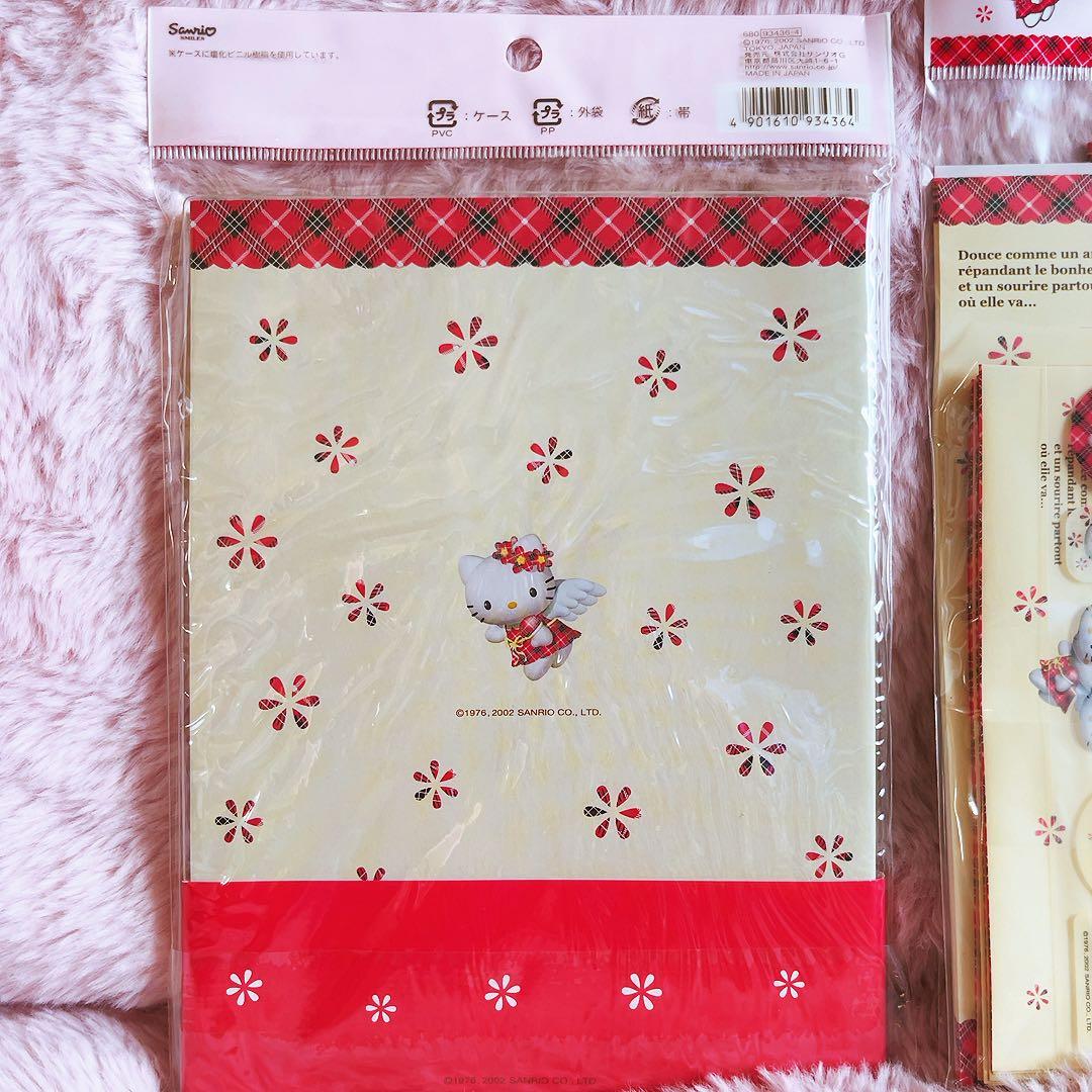 希少レア　ハローキティ　エンジェル　チェック　家計簿　レターセット　2002