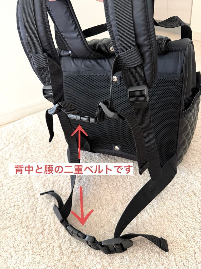 Luxe birdieキルトリュバンリュック S ブラック