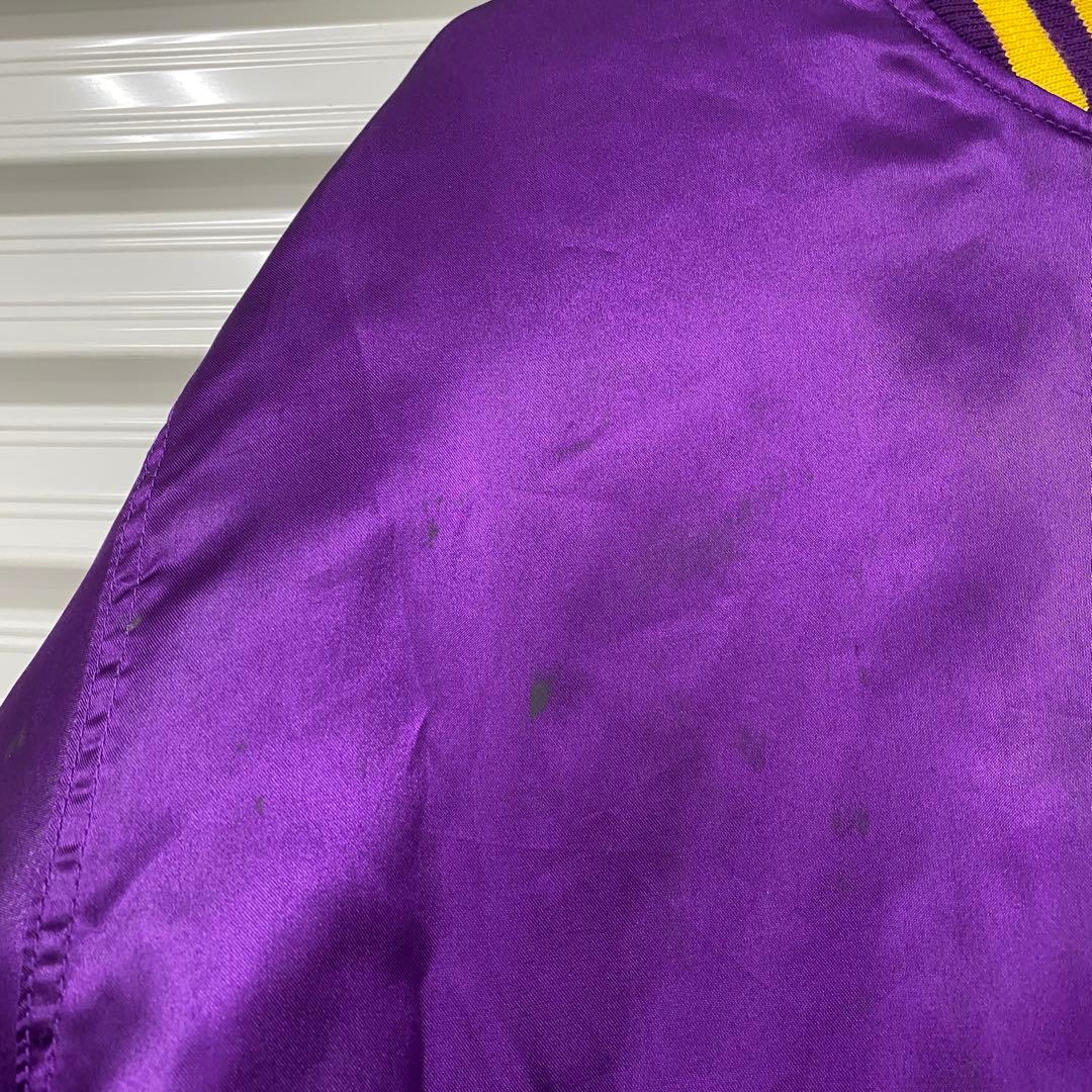 NBA LAKERS レイカーズ バーシティジャケット スタジャン パープル L