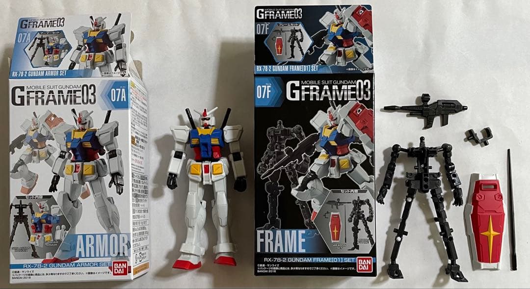 Gフレーム03 RX-78-2ガンダム他全6体(アーマー&フレームセット)