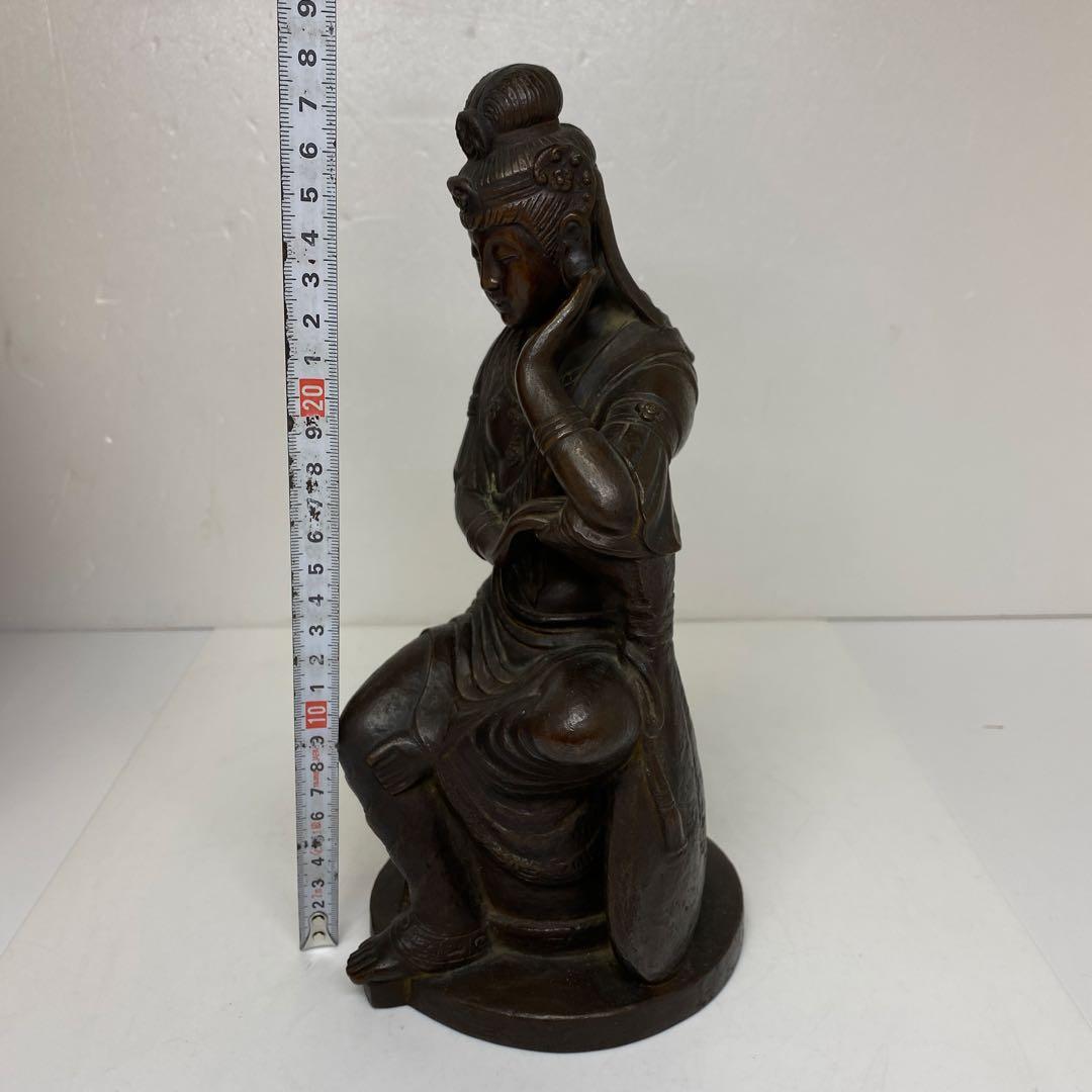 荒居徳亮　ブロンズ仏像　共箱　2427g 高さ28㎝　東さ7-0310☆2F