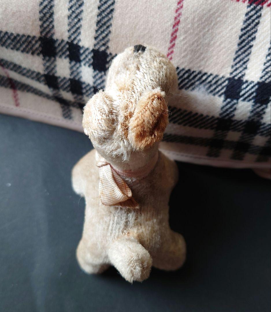 ラストワンワン　アンティークのぬいぐるみ　テリア　大正〜昭和初期　日本製　輸出用
